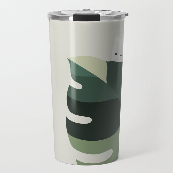 Cat and Plant 12A Travel Mug Gallery Image 1