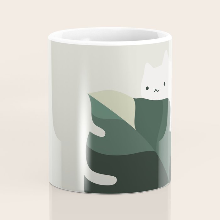 Cat and Plant 12A Coffee Mug Gallery Image 4