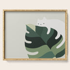Cat and Plant 12A Serving Tray Gallery Image 1