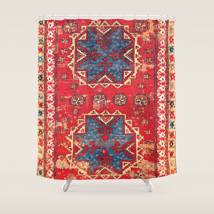 Bergama Northwest Anatolian Rug Shower Curtain Gallery Image 1