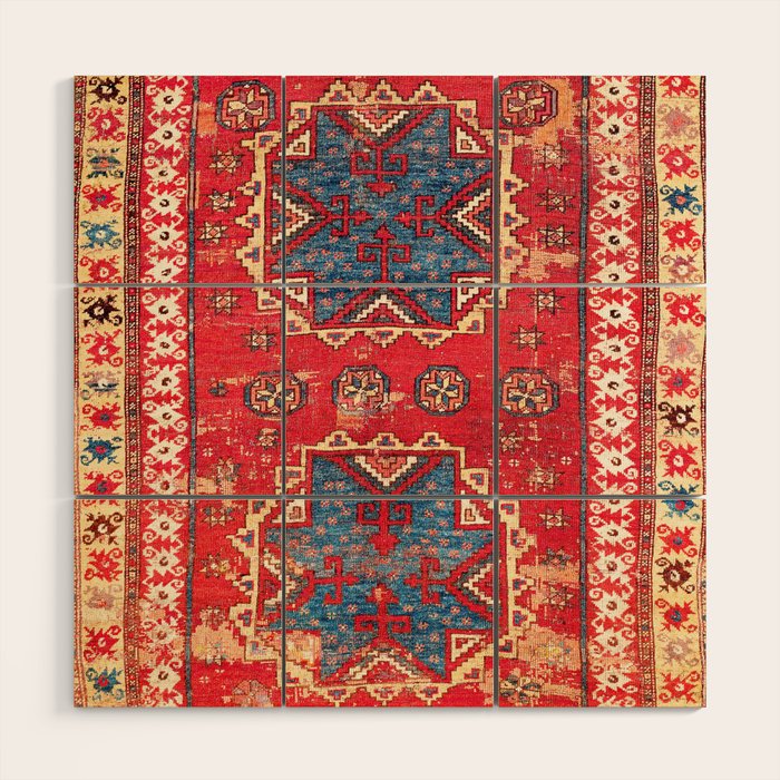 Bergama Northwest Anatolian Rug Wood Wall Art Gallery Image 1