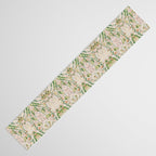 Green Pink Leaf Flower Paisley Table Runner Gallery Image 3