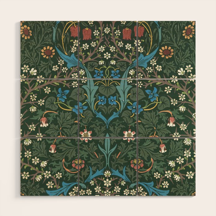 William Morris Blackthorn Pattern, 1892 Wood Wall Art Gallery Image 1