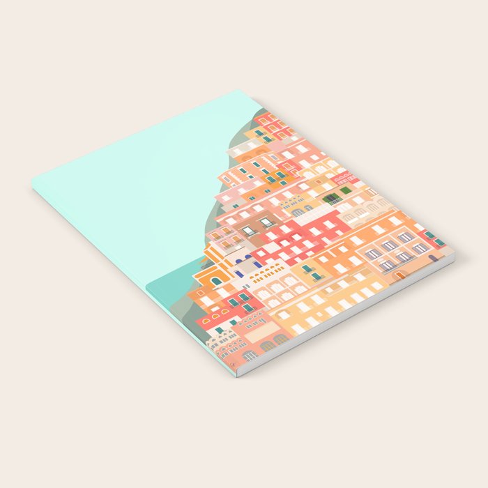 View over the Amalfi Coast, Positano, Italy Notebook Gallery Image 2