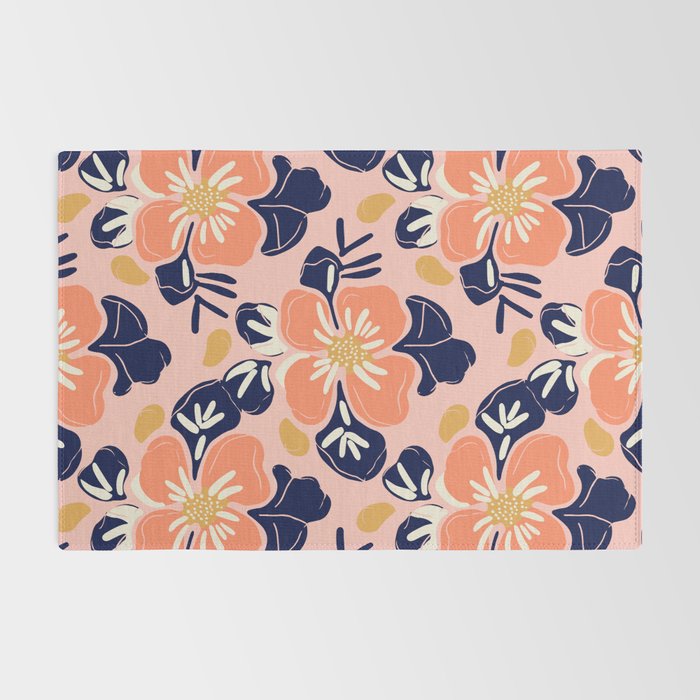 Vintage floral nature art pattern Rug Gallery Image 2
