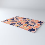 Vintage floral nature art pattern Rug Gallery Image 3