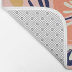 Vintage floral nature art pattern Bath Mat Gallery Image 2