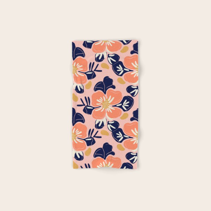 Vintage floral nature art pattern Bath Towel Gallery Image 1