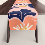 Vintage floral nature art pattern Table Runner Gallery Image 1