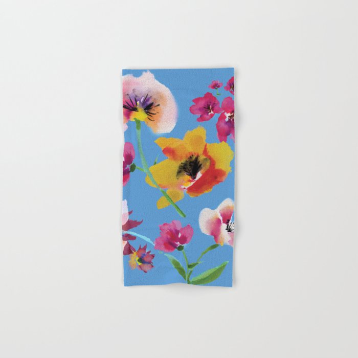Poppies floral pinks Bath Towel Gallery Image 1