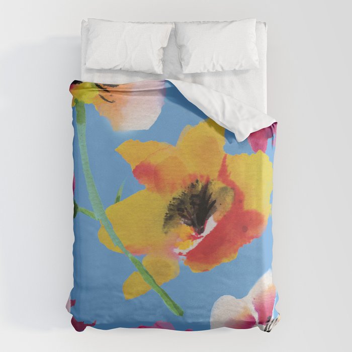 Poppies floral pinks Duvet Cover Gallery Image 6