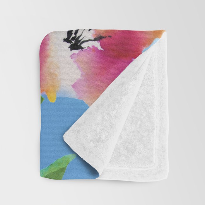 Poppies floral pinks Throw Blanket Gallery Image 3
