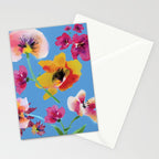 Poppies floral pinks Stationery Card Gallery Image 2