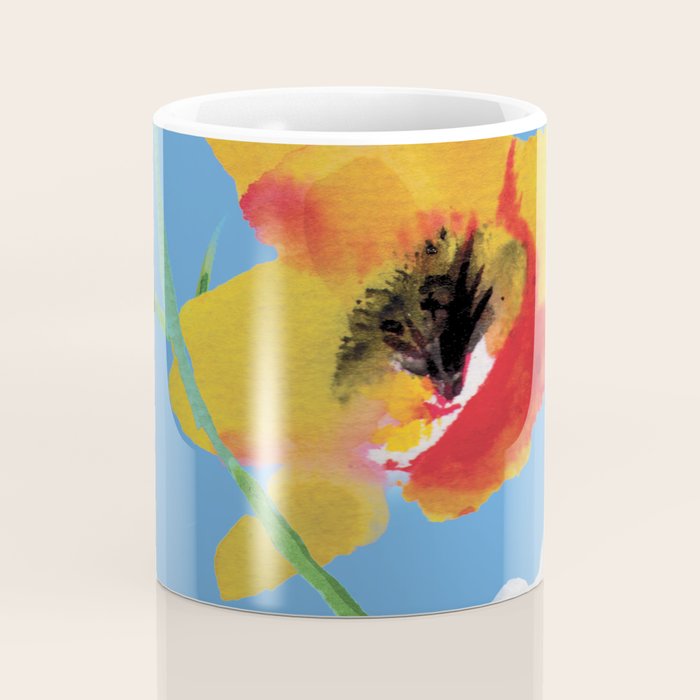 Poppies floral pinks Coffee Mug Gallery Image 4