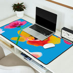 Poppies floral pinks Desk Mat Gallery Image 2