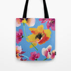 Poppies floral pinks Tote Bag Gallery Image 1