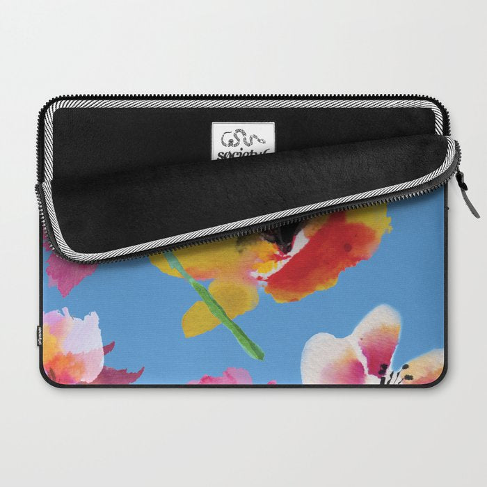 Poppies floral pinks Laptop Sleeve Gallery Image 2