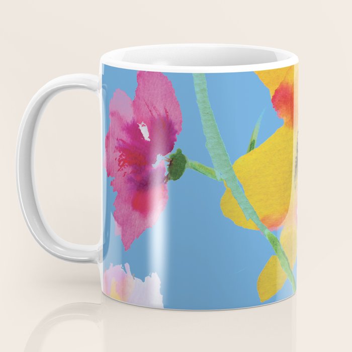 Poppies floral pinks Coffee Mug Gallery Image 3