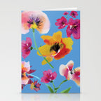 Poppies floral pinks Stationery Card Gallery Image 2