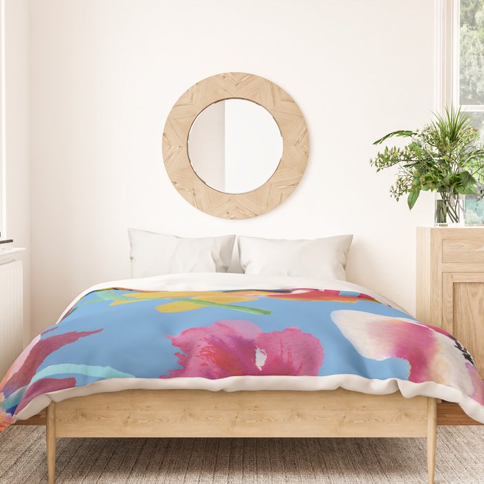 Poppies floral pinks Duvet Cover Gallery Image 3