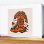 Leo Cowboy Boots Wall Mural Gallery Image 2