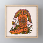 Leo Cowboy Boots Mini Art Print Gallery Image 1