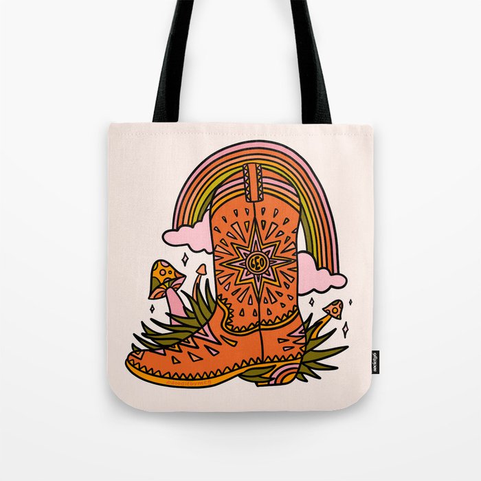 Leo Cowboy Boots Tote Bag Gallery Image 1