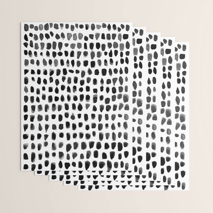 Dots (Black) Wrapping Paper Gallery Image 3