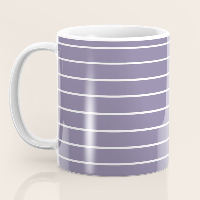 Minimal Arch XXXII Lavender Purple Modern Geometric Lines Coffee Mug Gallery Image 3