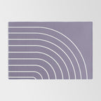 Minimal Arch XXXII Lavender Purple Modern Geometric Lines Rug Gallery Image 2