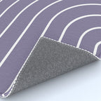 Minimal Arch XXXII Lavender Purple Modern Geometric Lines Rug Gallery Image 4