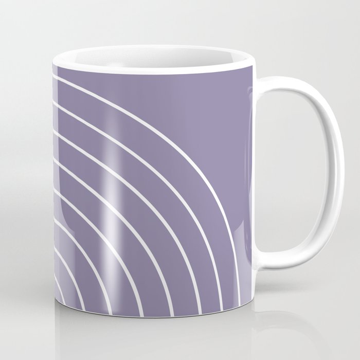 Minimal Arch XXXII Lavender Purple Modern Geometric Lines Coffee Mug Gallery Image 1