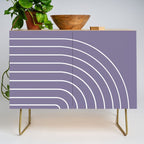 Minimal Arch XXXII Lavender Purple Modern Geometric Lines Credenza Gallery Image 1