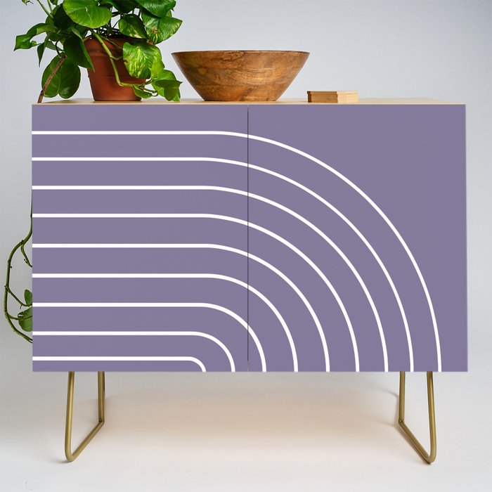 Minimal Arch XXXII Lavender Purple Modern Geometric Lines Credenza Gallery Image 1