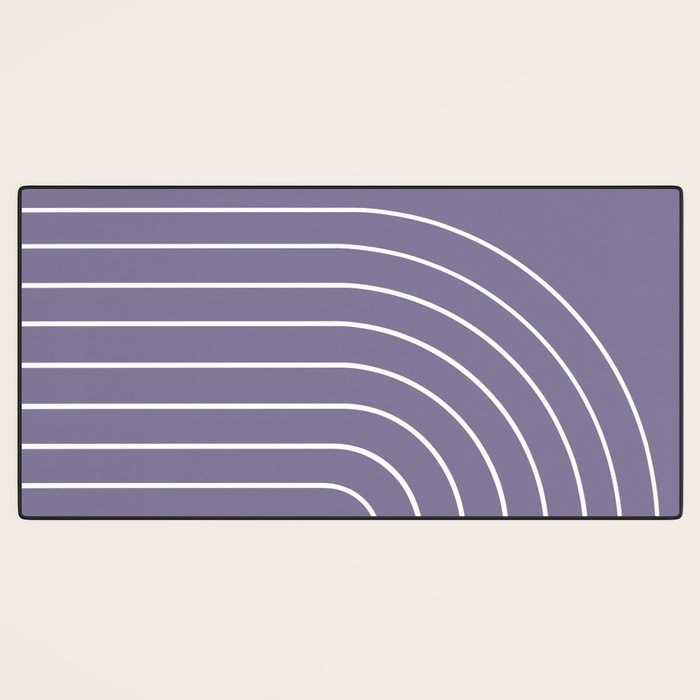 Minimal Arch XXXII Lavender Purple Modern Geometric Lines Desk Mat Gallery Image 3