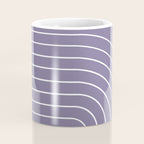 Minimal Arch XXXII Lavender Purple Modern Geometric Lines Coffee Mug Gallery Image 4