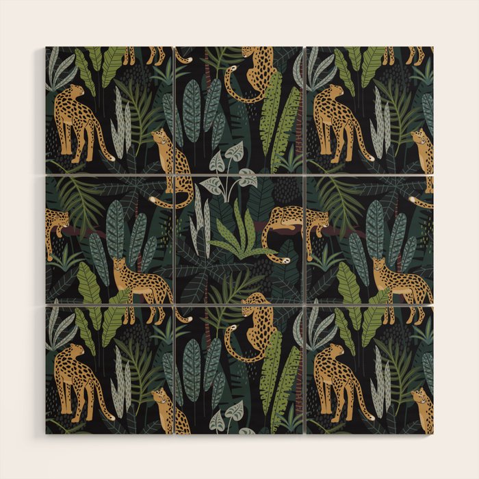 Wild Cheetah Prints Wood Wall Art Gallery Image 1