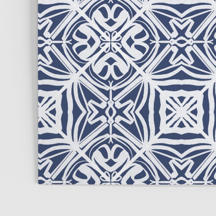 Blue tile brushstroke pattern Poster Gallery Image 3