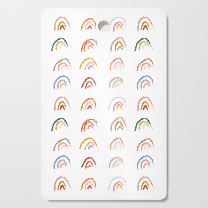Pastel Rainbows Cutting Board Gallery Image 1