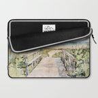 Boardwalk to the Sea Watercolor  Laptop Sleeve Gallery Image 2