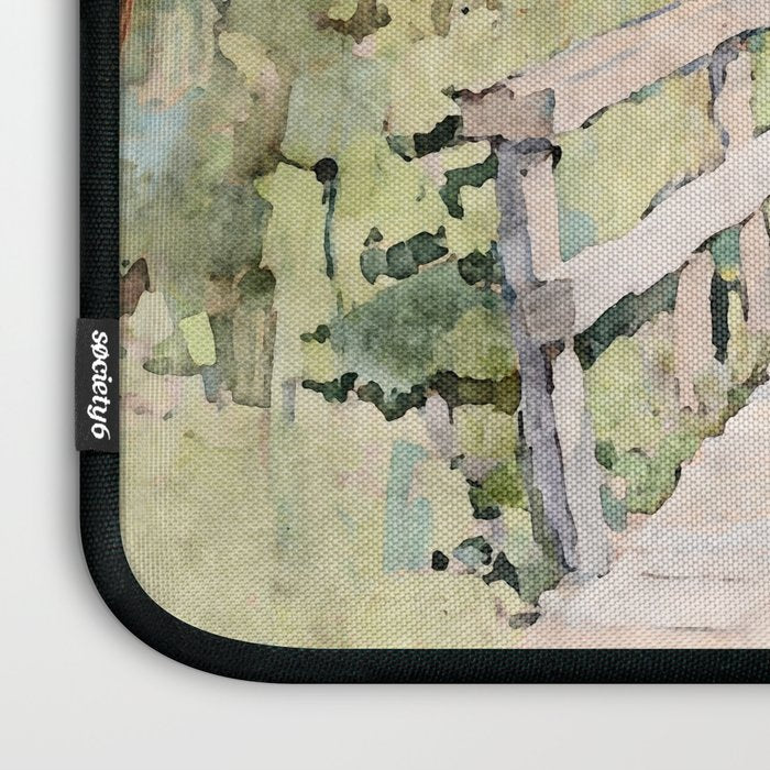 Boardwalk to the Sea Watercolor  Laptop Sleeve Gallery Image 3