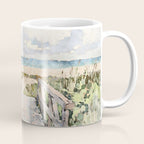 Boardwalk to the Sea Watercolor  Coffee Mug Gallery Image 1