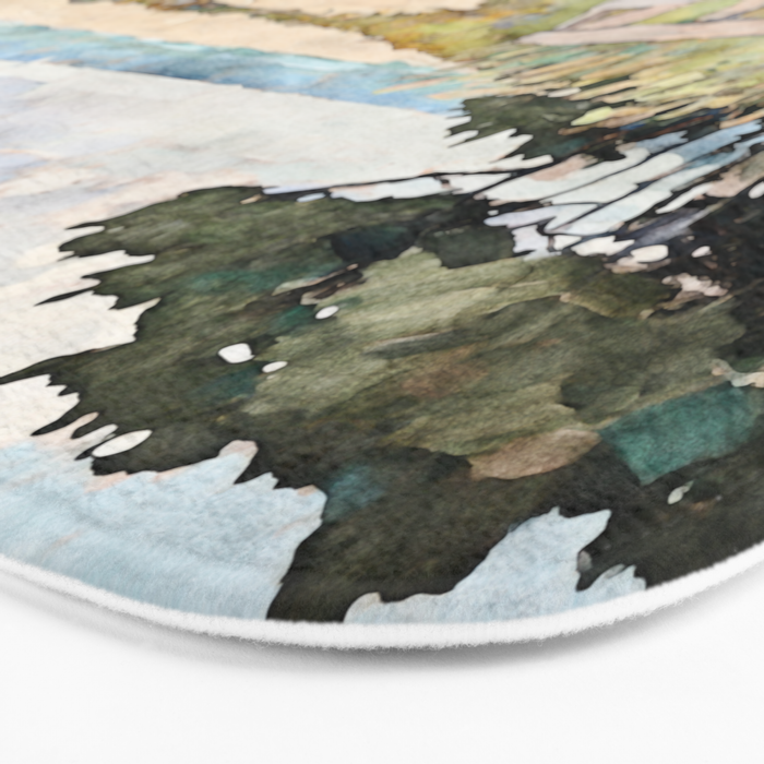 Boardwalk to the Sea Watercolor  Bath Mat Gallery Image 3