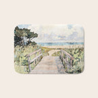 Boardwalk to the Sea Watercolor  Bath Mat Gallery Image 1