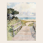 Boardwalk to the Sea Watercolor  Poster Gallery Image 4