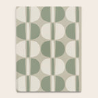 Mid Century Modern Geometric Pattern 176 Sage Green and Beige Notebook Gallery Image 4