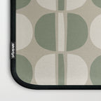 Mid Century Modern Geometric Pattern 176 Sage Green and Beige Laptop Sleeve Gallery Image 3