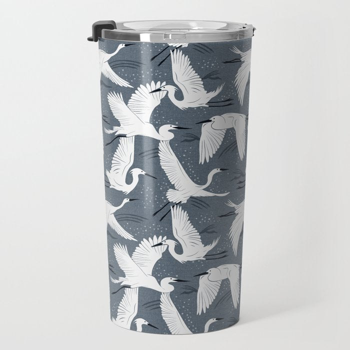 Soaring Wings - Steel Blue Grey Travel Mug Gallery Image 3