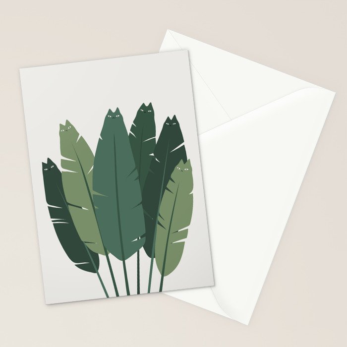 Cat and Plant 18 Stationery Card Gallery Image 2