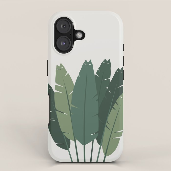 Cat and Plant 18 iPhone Case Gallery Image 1